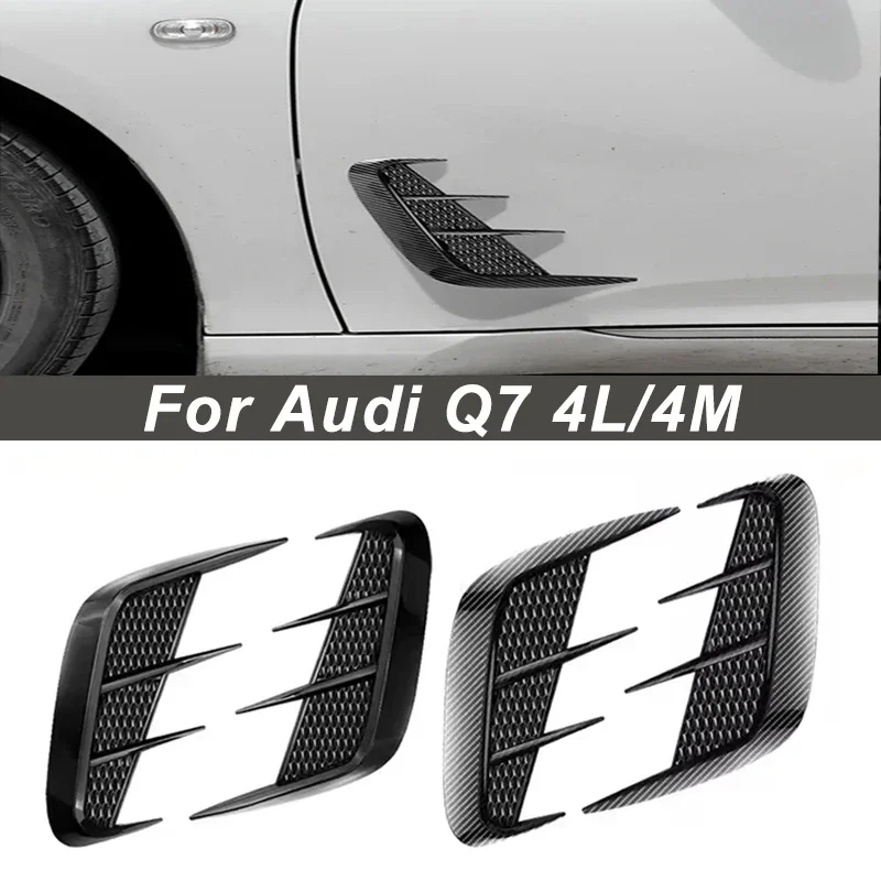 Shark Gills Side Fender Sticker Simulation Air Intake Trim For Audi Q7 4L 4M Body Accessories