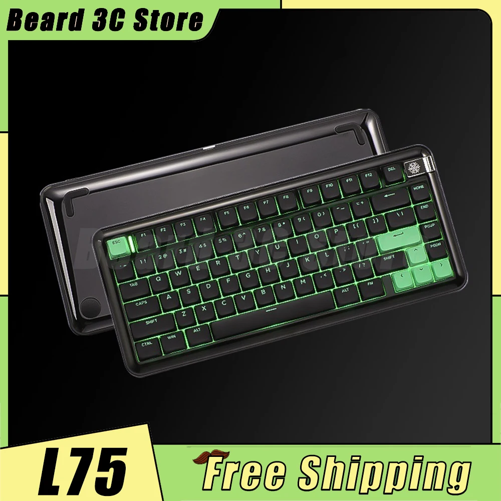 Yunzii L75 Mechanical Keyboard Tri Mode Wireless Keyboard Low Profile Portable Thin Keynouo L75 Keyboard Custom Office Win/Mac