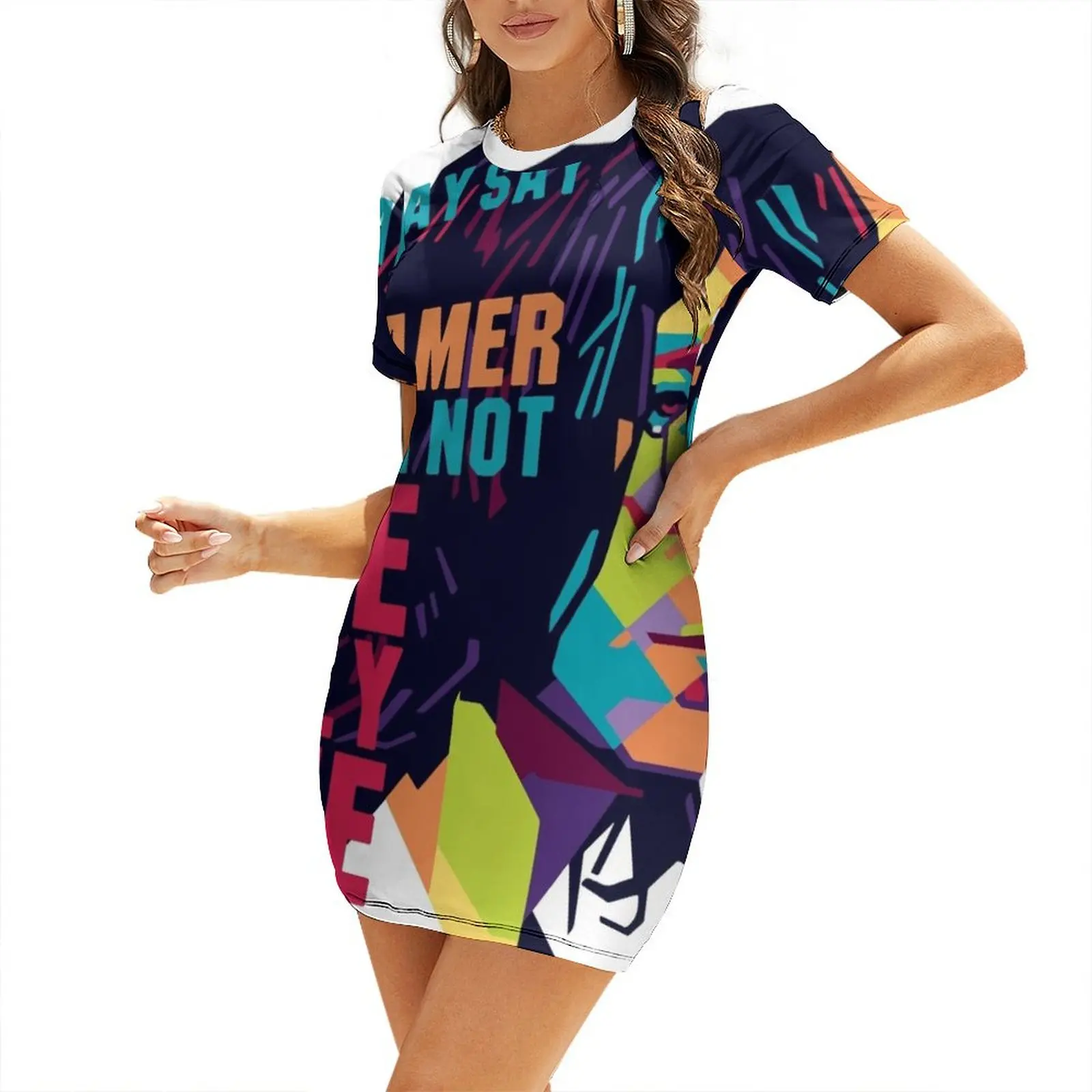 

dreamer Short-Sleeved Dress Woman dresses prom dress Female clothing Women's evening dress