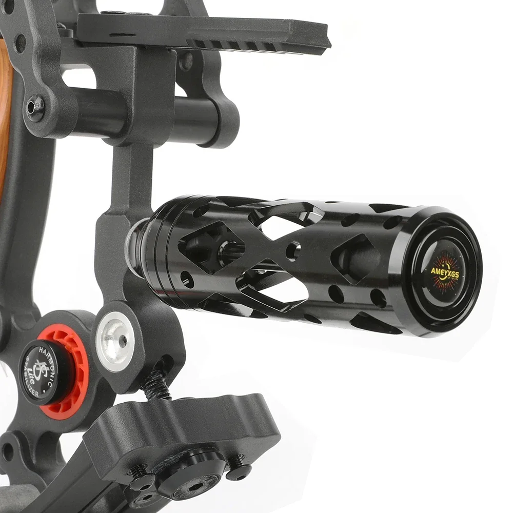5.5 Inch Aluminum Alloy Hollow Riser Stabilizer Balance Bar Shock Absorber for Compound Recurve Bow Hunting Target Shooting