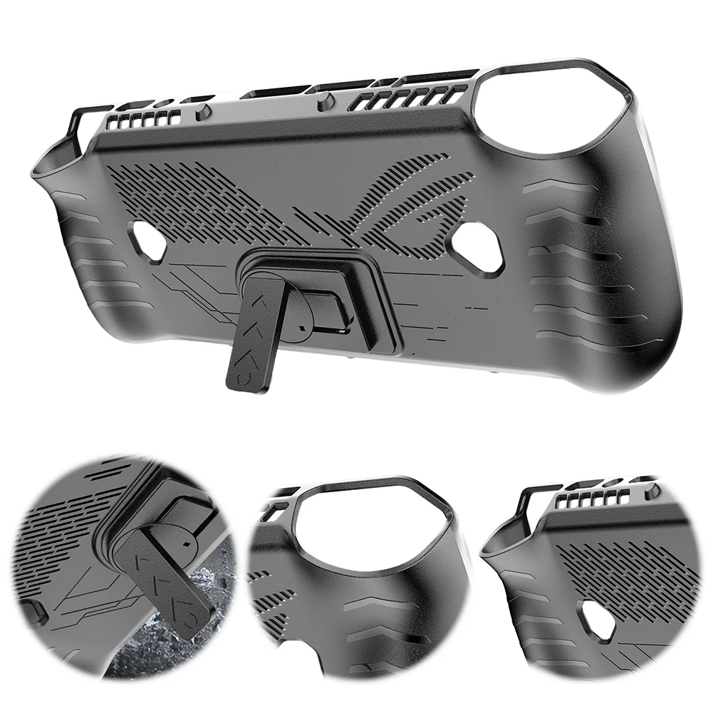 

Защитный чехол из ТПУ для Asus ROG Ally X, ударопрочный, с подставкой, полностью закрывающий корпус, аксессуары для игр