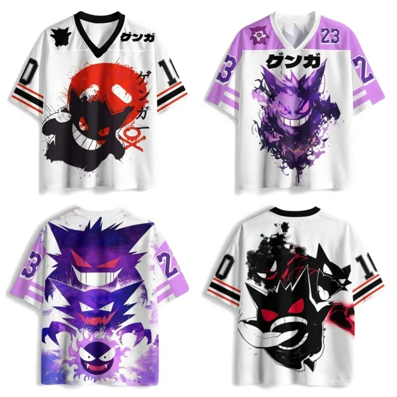 Promoción de Nuevo Producto 2026, Camiseta de Verano con Estampado 3D de Anime Pokémon Genggui para Adultos y Niños, Pantalones Cortos Unisex, Pijama para Amigos