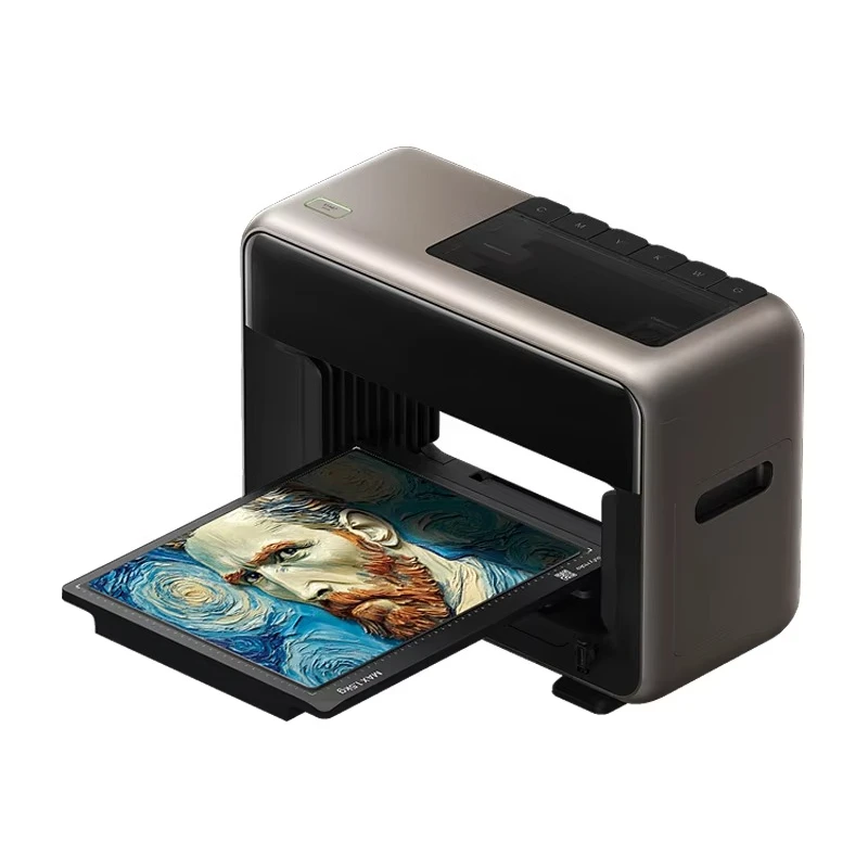 E1 3D Texture UV Printer, 1440DPI High Resolution Desktop UV Flatbed Printer for 300+ Materials