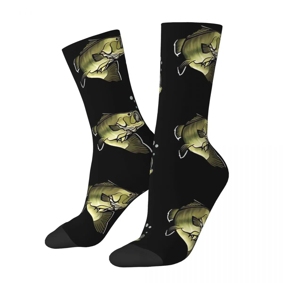 Bass Champ Fisherman Fishing Unisex Winter Socks Outdoor Happy Socks Street Style Crazy Sock