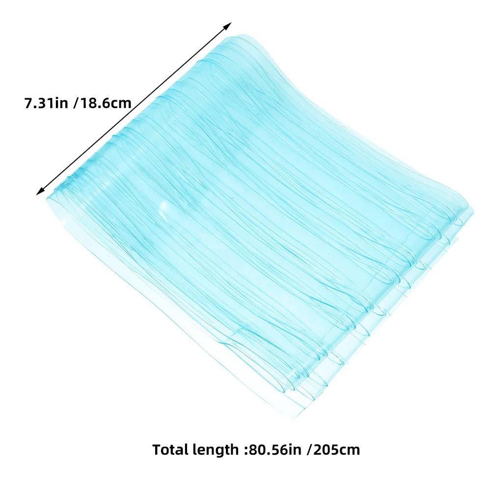 ستارة باب المنزل: رفرف بولي كلوريد الفينيل الشفاف مقاس 80.56 × 7.31 بوصة قابل للقص للوصول إلى الحيوانات الأليفة شريط حاجز الهواء بديل لرفرف بيت الكلب