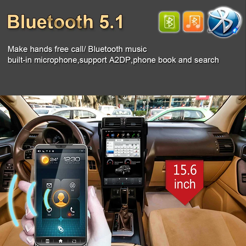 أندرويد 11 تسلا نمط سيارة لتحديد المواقع والملاحة لتويوتا برادو/لاند كروزر 150/LC150 2014-2017 راديو تلقائي ستيريو مشغل وسائط متعددة