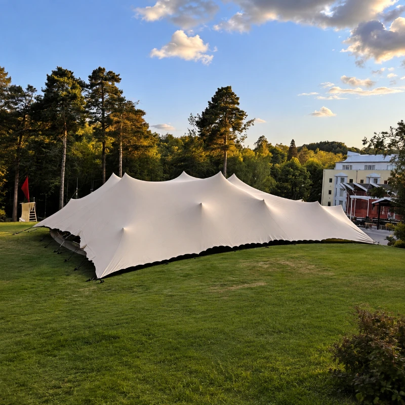 Luxury Outdoor Stretch Tent Waterproof Sunshade Canopy for Wedding Party Garden Event Festival Commercial Use Custom Size