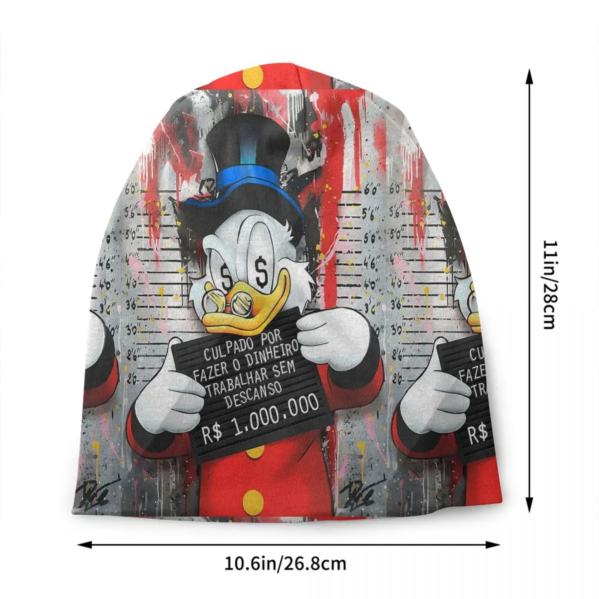 Custom Scrooge Donald Duck Bonnet Hats Hip Hop Knit Hat For Women Men Autumn Winter Warm Skullies Beanies Caps