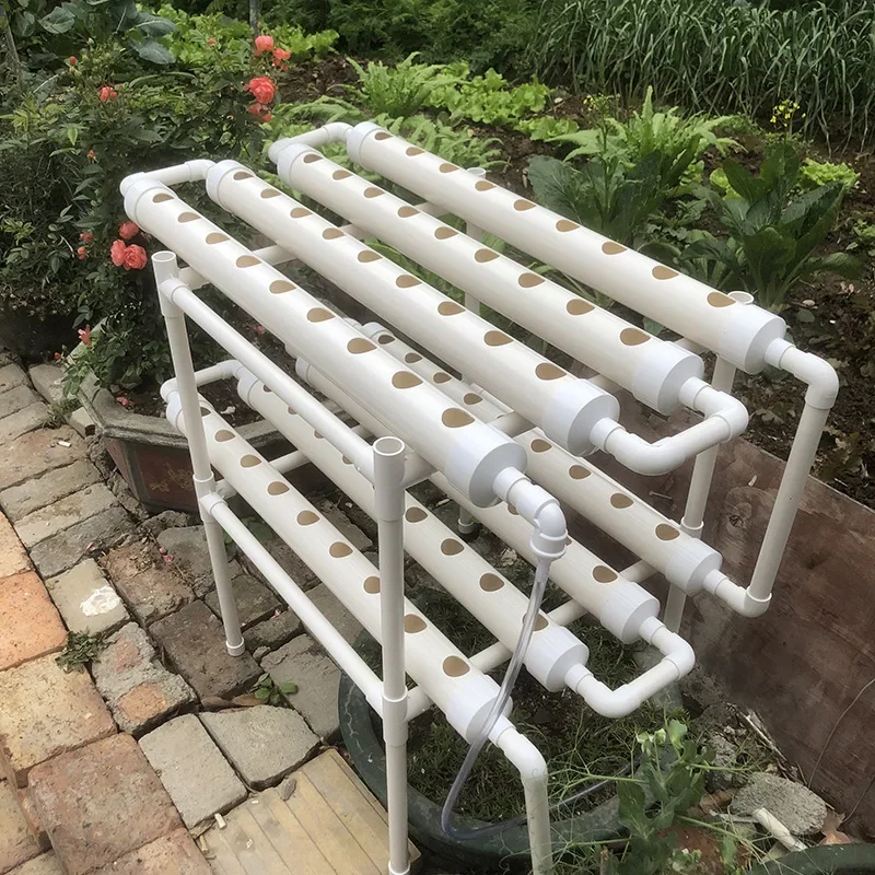 الزراعة المائية بدون تربة DIY2 طبقة 8 أنبوب 72 حفرة آلة زراعة الخضروات، شرفة زراعة الخضروات