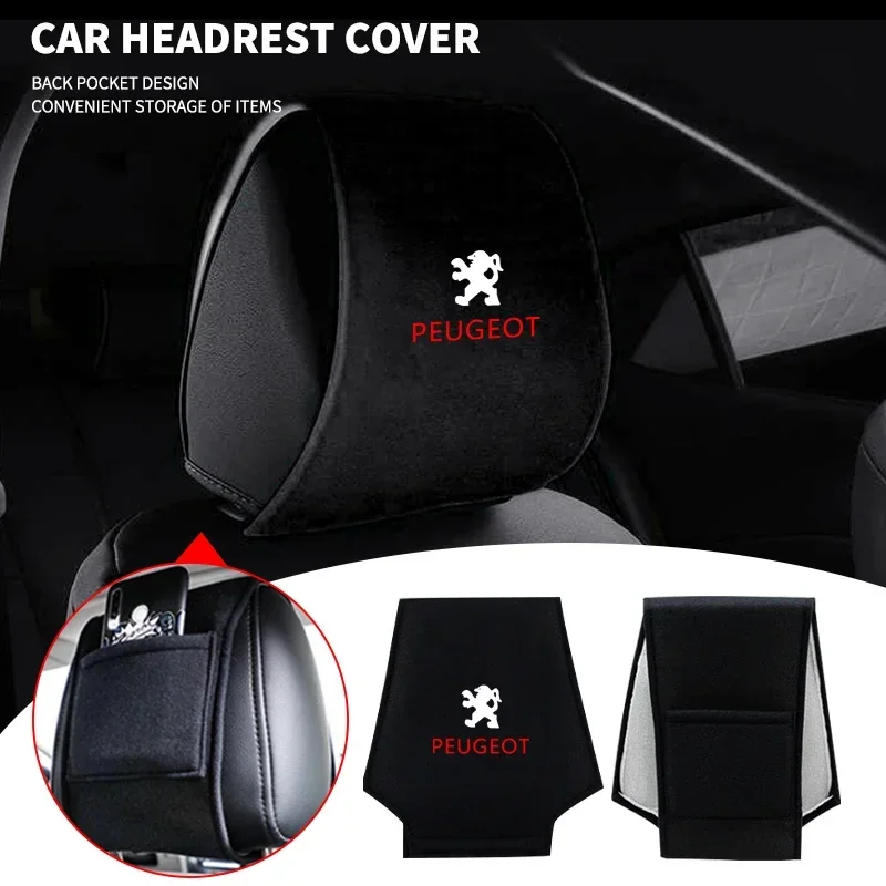 

Car Seat Backrest Headrest Cover Pillow Towel For Peugeot 408 4008 308 3008 Rifter 5008 508 2008 208 RCZ 407 108 Accessories