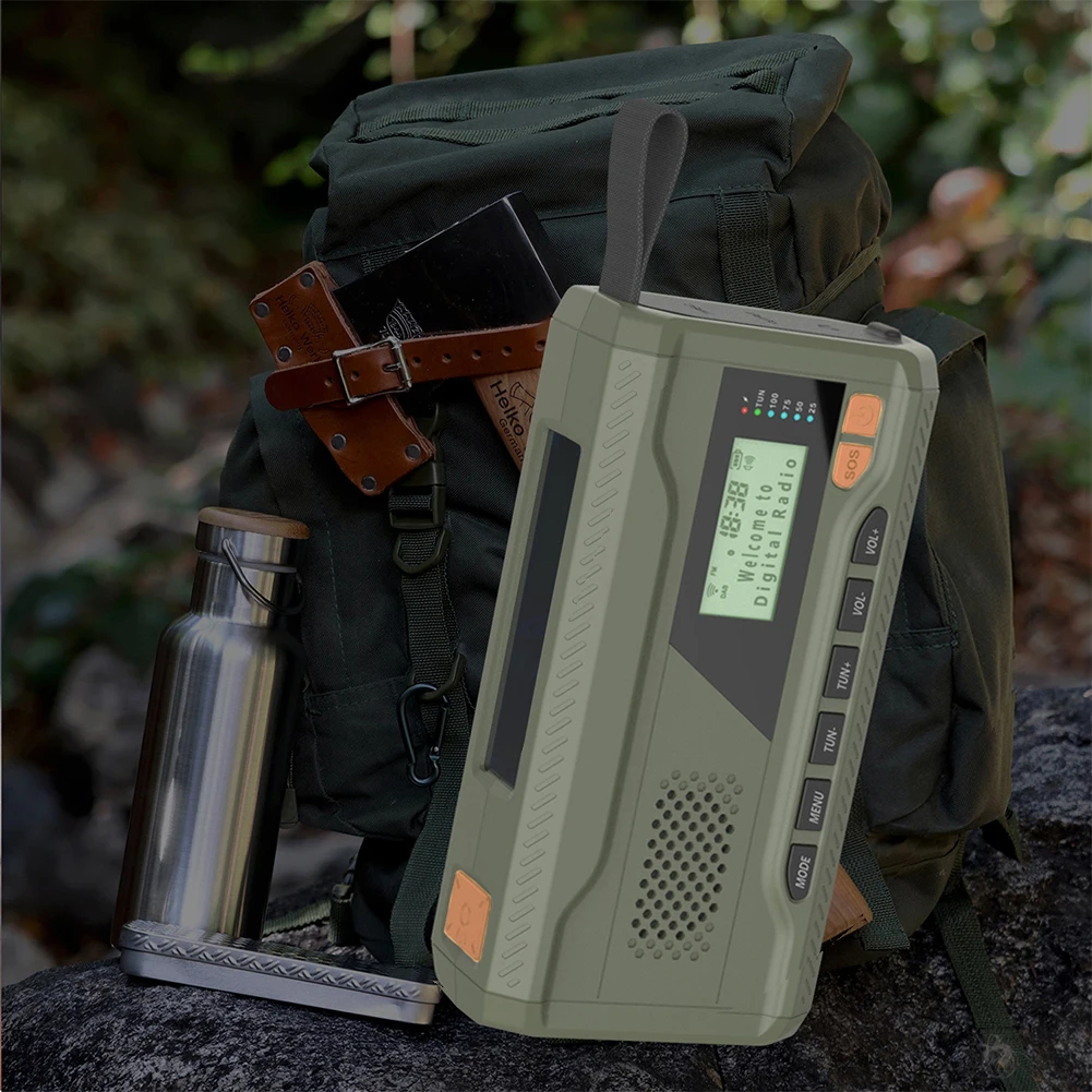 

Emergency Radio with Flashlight BT Speaker Solar Radio Rechargeable Emergency Weather Radio for Outdoor Camping Emergency