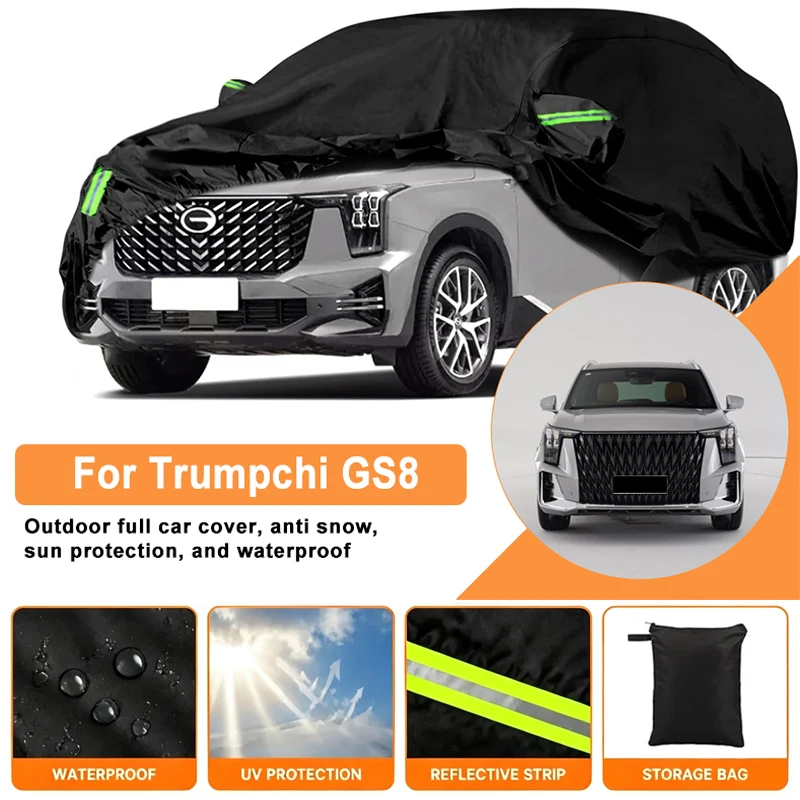 Waterproof Car Cover For Trumpchi GS8 Outdoor Full Car Cover Wind Sun UV Dust Rain Snow All Weather Protection