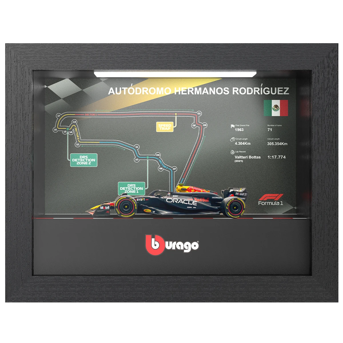 Bburago 1:43 2024 1:43 F1 Redbull RB20 #11 Checo Perez Formula 1 Model Car Photo Frame Version With LED Light Collection