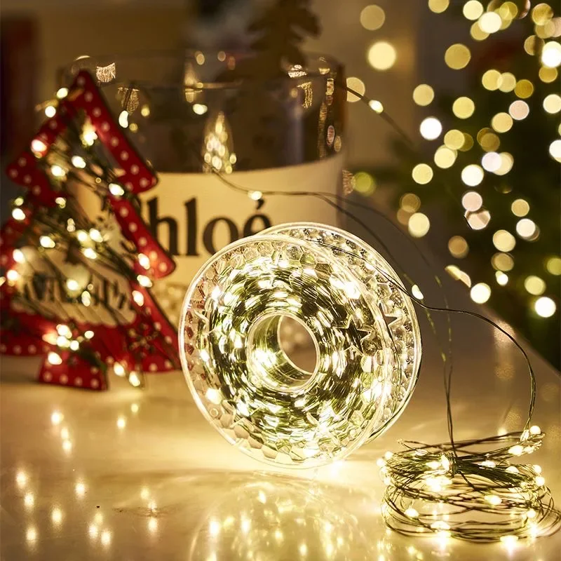 5/10/20M LED String Lights Fairy Green Wire Outdoor Christmas Light Tree Garland for New Year Street Home Party Wedding Decorion