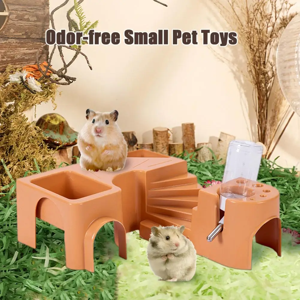 Durable Hamster Toys Multi-functional Hamster Toys Set Cute Cage Accessories for Small Design Easy Cleaning Healthy Environment