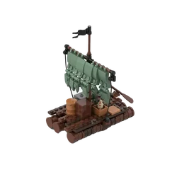 143PCS MOC Medieval Soldier Tent Buildina Blocks WolfKnight Sentinel Watchtower Figures Castle Pirate ShipRaft Mini Bricks Model