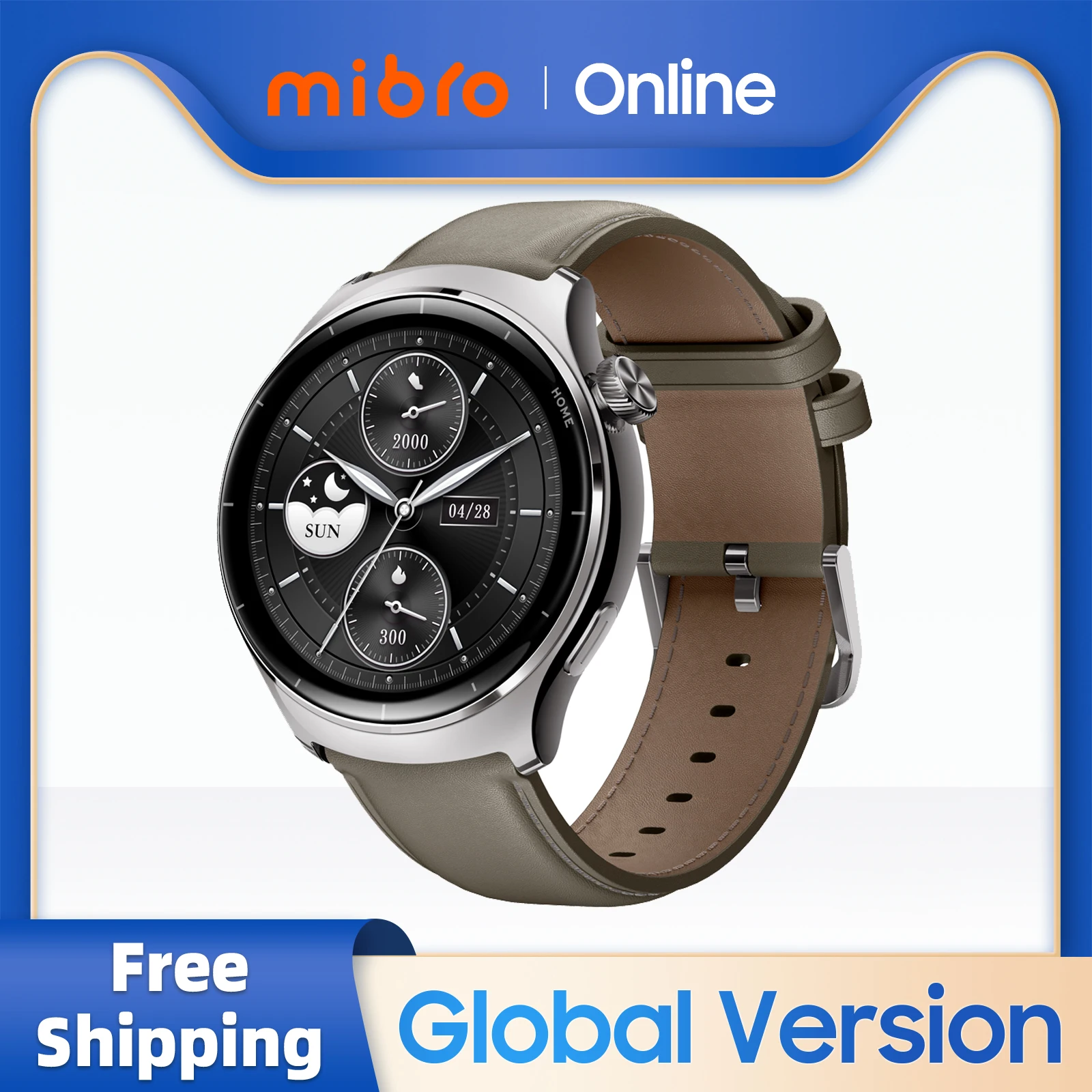 ساعة Mibro Watch Lite3 Pro الإصدار العالمي 1.32 بوصة بشاشة UHD AMOLED بشاشة UHD AMOLED لتحديد المواقع GPS لتتبع اللياقة البدنية بهيكل معدني مقاوم للماء 5ATM مقاوم للماء 150 وضعًا رياضيًا عصريًا للرجال والنساء ساعة ذكية