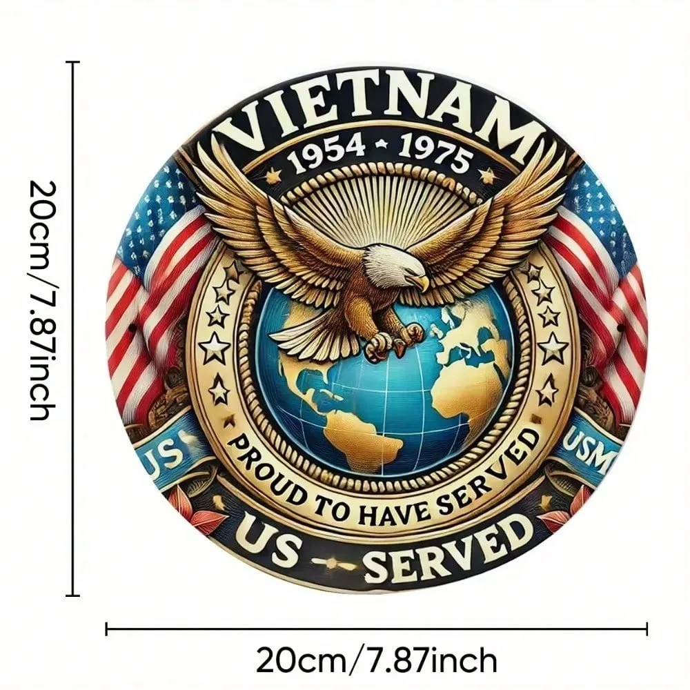 الاتجاه العسكري فيتنام ™   فيتنام 1954-1975 علامة معدنية تذكارية، لوحة فنية جدارية عسكرية عتيقة متينة