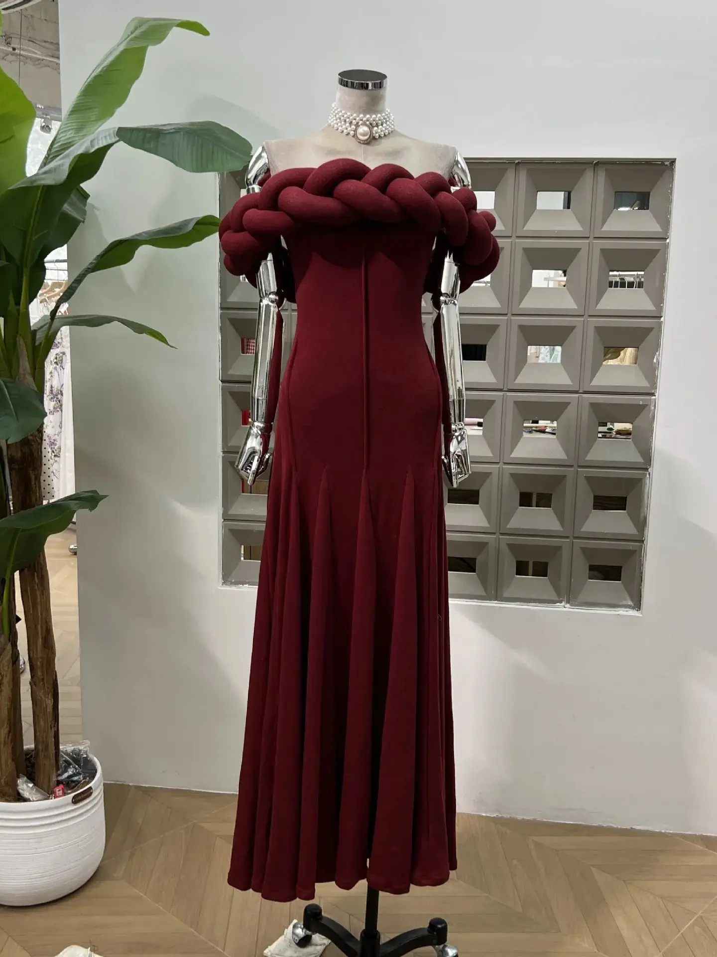 

Women's Sexy Chic Strapless Off Shoulder High Waist Elegant Bodycon Dresses Fashion Summer New Style Party Cocktail Evening Gown