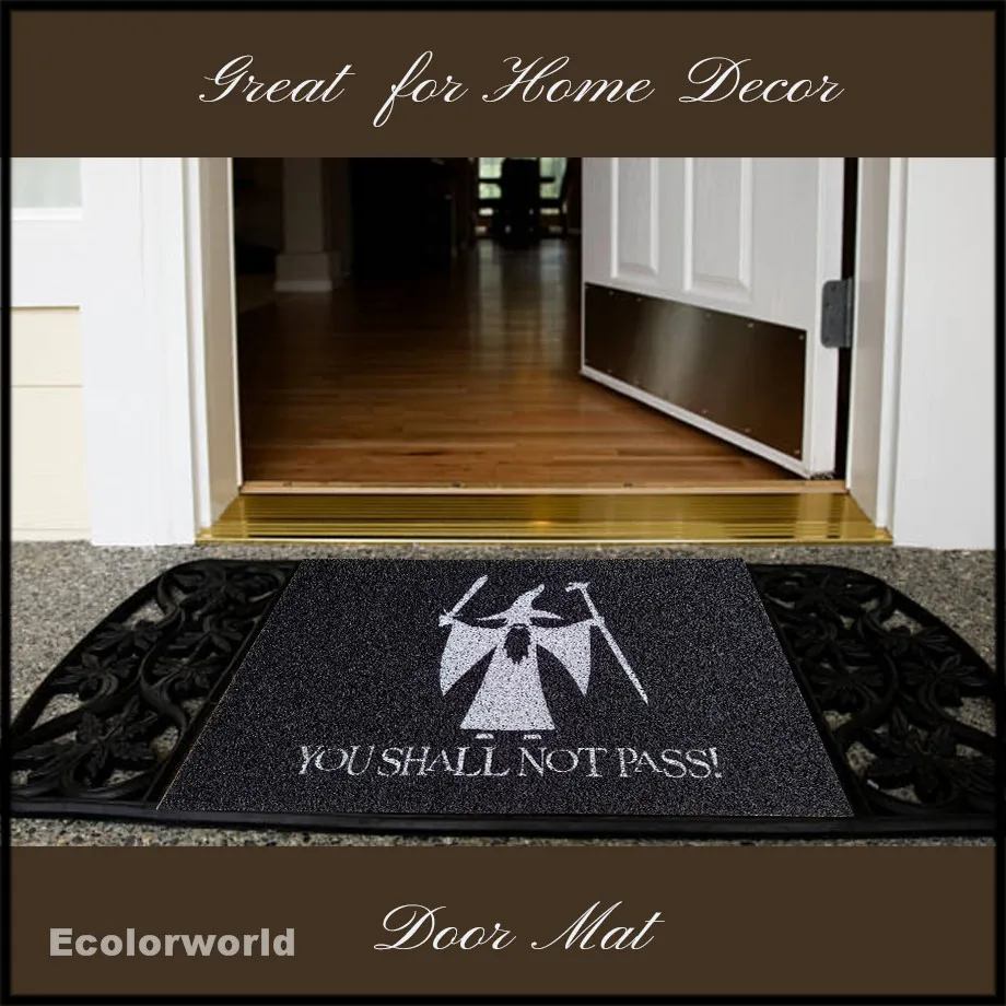 You Shall Not Pass Doormat Funny Entrance Welcome Mats Outdoor PVC Rugs Custom Floor Mat Carpet Dust Proof Home Decor