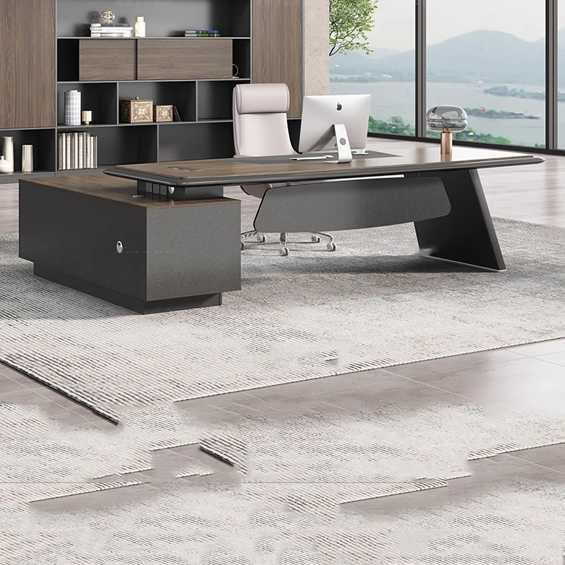 Minimalist Long Office Desk Drawer Reception Computer Long Office Desk Modern Executive Escritorio Oficina Commercial Furniture