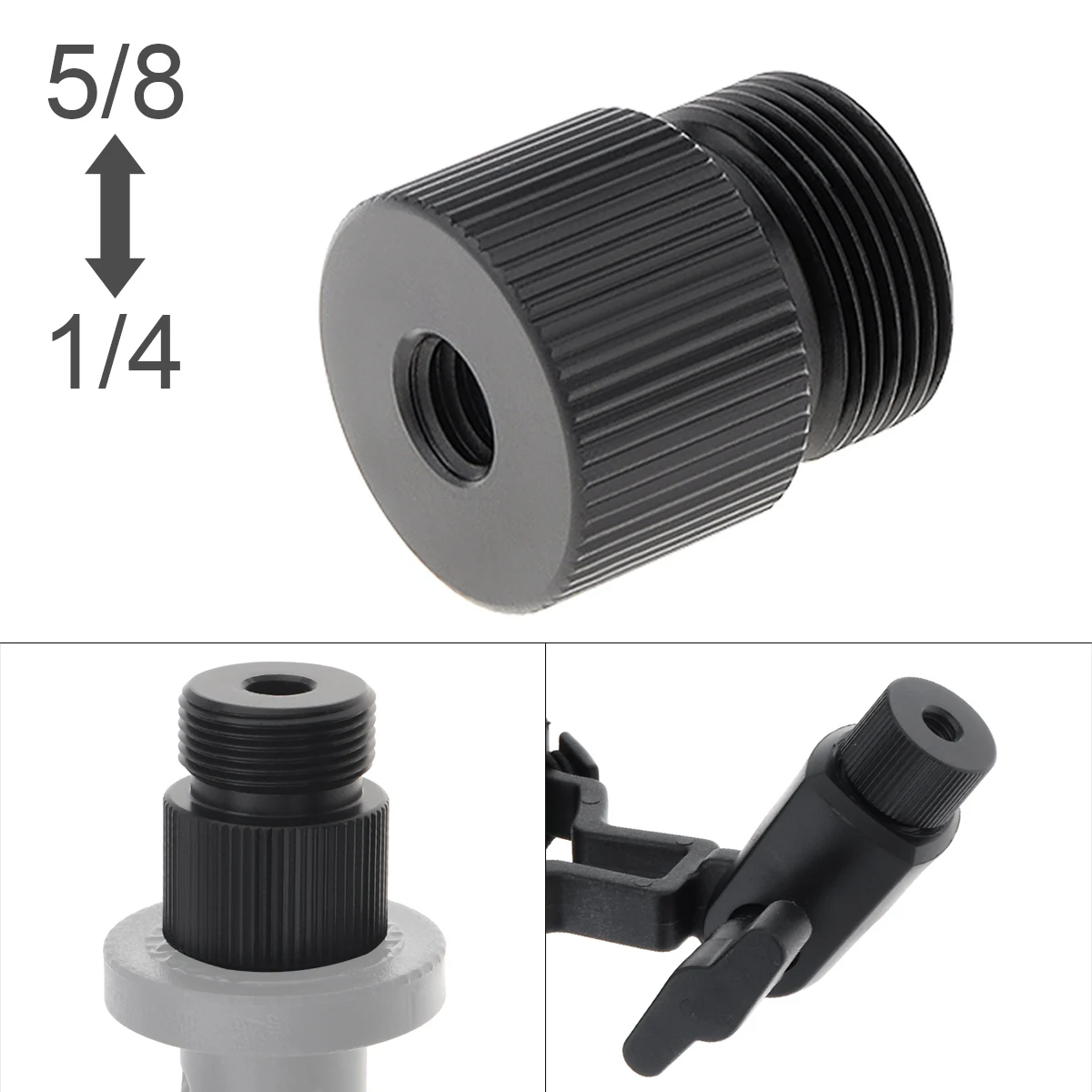 5/8-Inch Male to 1/4-Inch Female Thread Screw Adapter Mic Stand Adapter for Microphone Holder Camera Mount Tripod Accessories