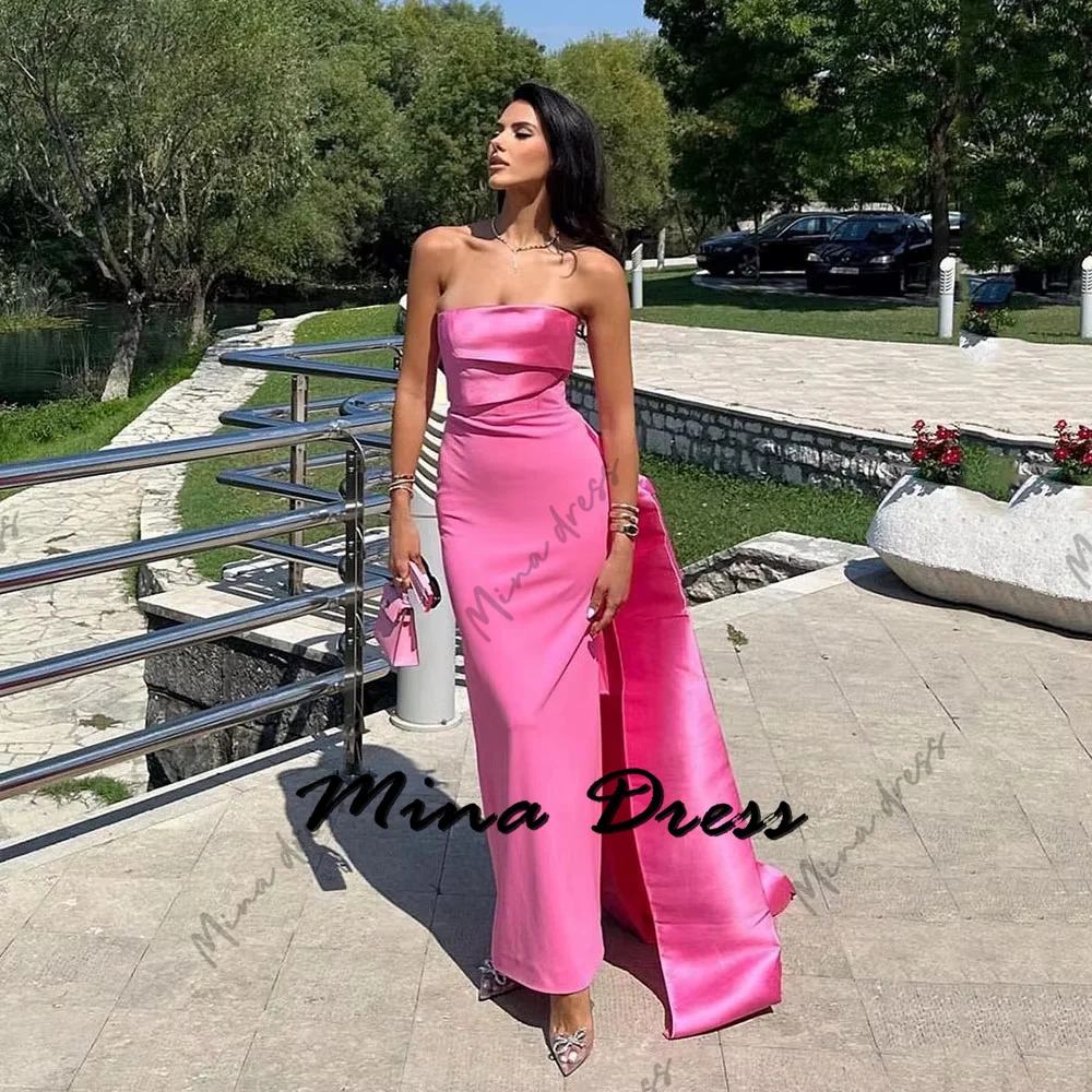 

Mina Customized Backless Luxurious Women's Evening Dresses Woman Elegant Luxury Evening Dress 2024 Sleeveless. Slit Ball Gowns