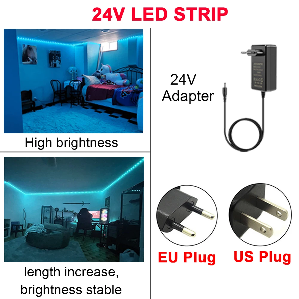 Светодиодные ленты 10 м 20 м 30 м 40 м Синхронизация музыки RGB Лента Светодиодные фонари Декор комнаты Гибкая лента для украшения дома, комнаты,