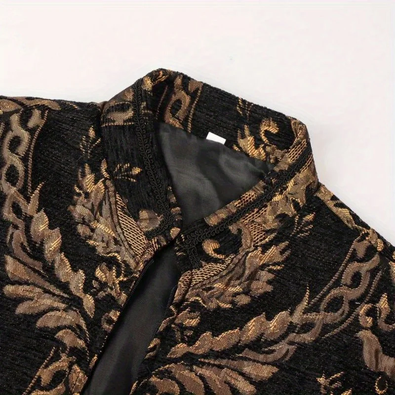 Европейские и американские костюмы для выступлений, Ренессанс, принц, король, двойной жилет, брюки с тыквой, бронзовый мужской костюм из двух предметов