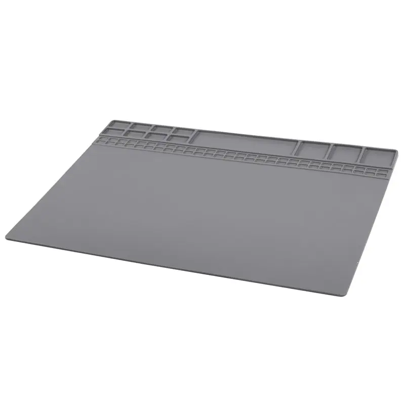 ABNM Insulation Pad Heat Resistant Soldering Station Silicon Soldering Mat Work Pad Desk Platform Soldering Repair Station