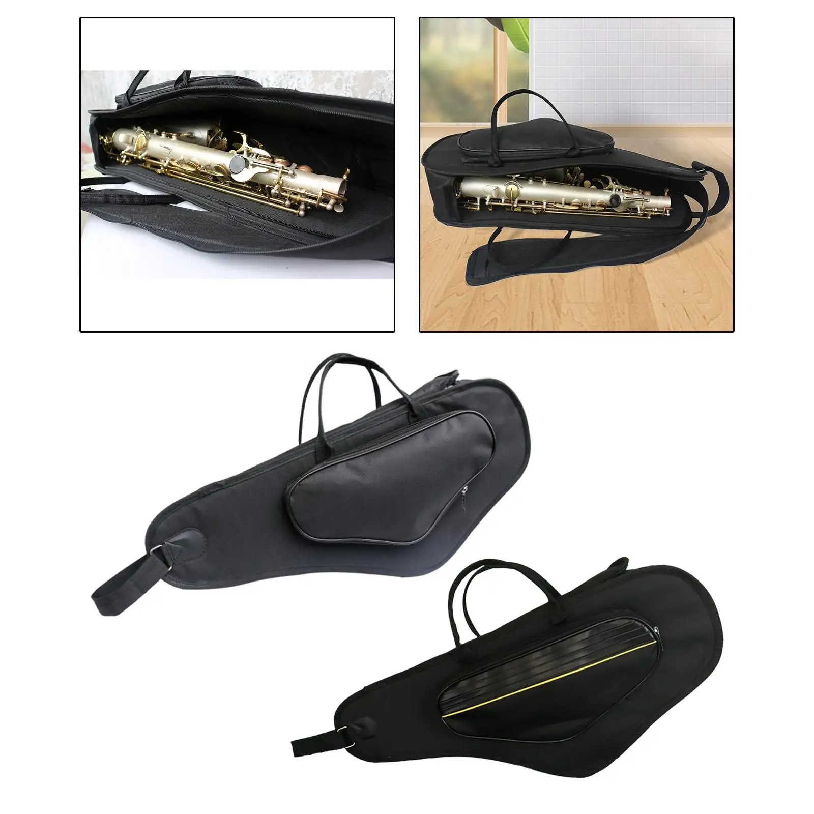 Alto Saxophone Storage Bag Sax Bag Case Clarinet Backpack Adjustable Strap Thick Padded with Handle for Musical Instruments Gear