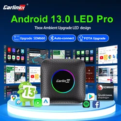 New SDM660 Android 13 TV Box CarlinKit Wireless CarPlay Android Auto Qualcomm 8-Cores 64G 128G CarPlay Ai Box Car Video Playback