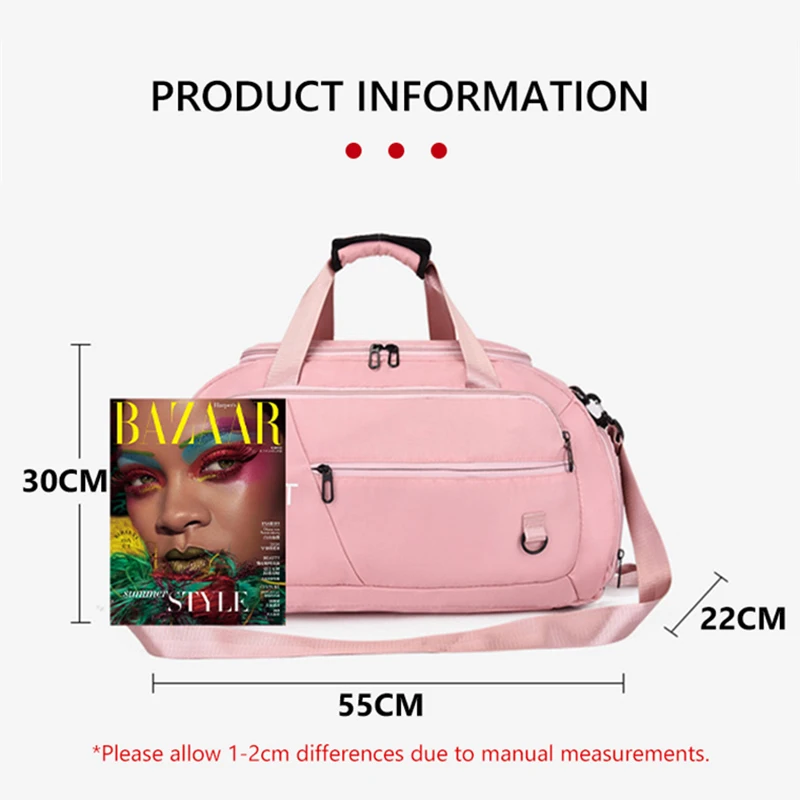 Fitness Gym Bag Travel Backpack Women Shoulder Bags Outdoor Yoga Bag Training Luggage Bag Crossbody Dry Wet Weekender Duffel