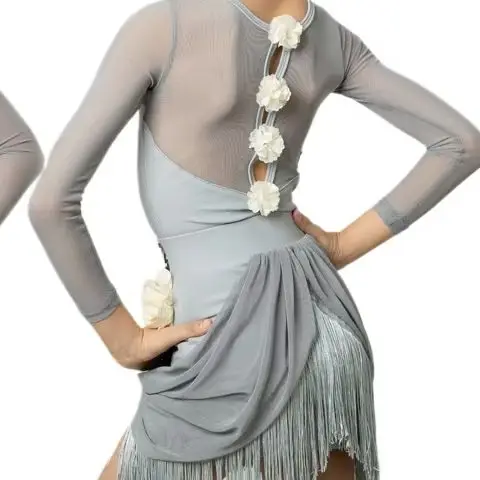 

New children's internet-famous Latin dance costumes Latin dance girls tassel performance costumes and stage costumes