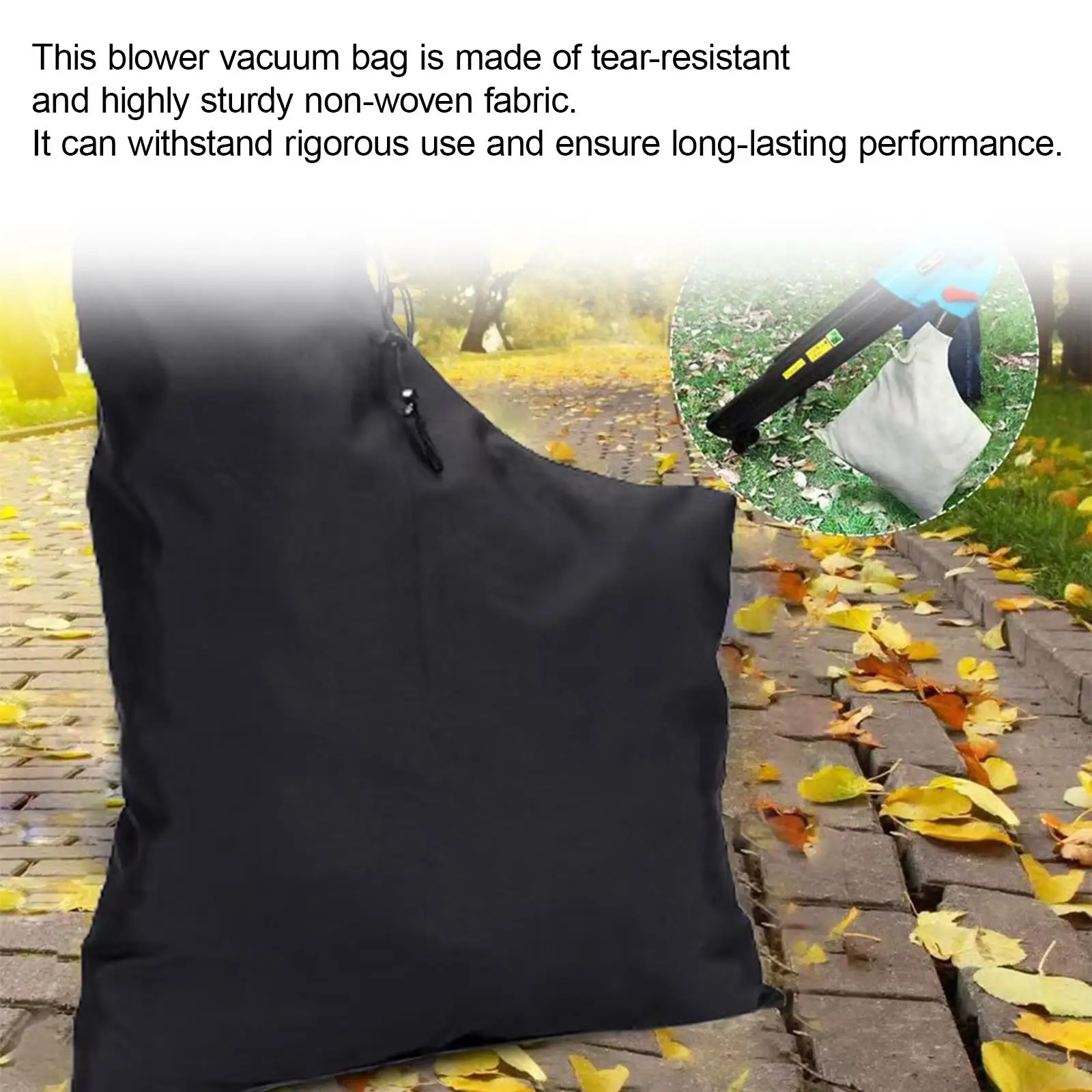 

2 Pieces Leaf Vacuum Blower Bags Laundry Container Reusable Large for Gardening Debris Grass Clipping Garden Trash Loading Leaf