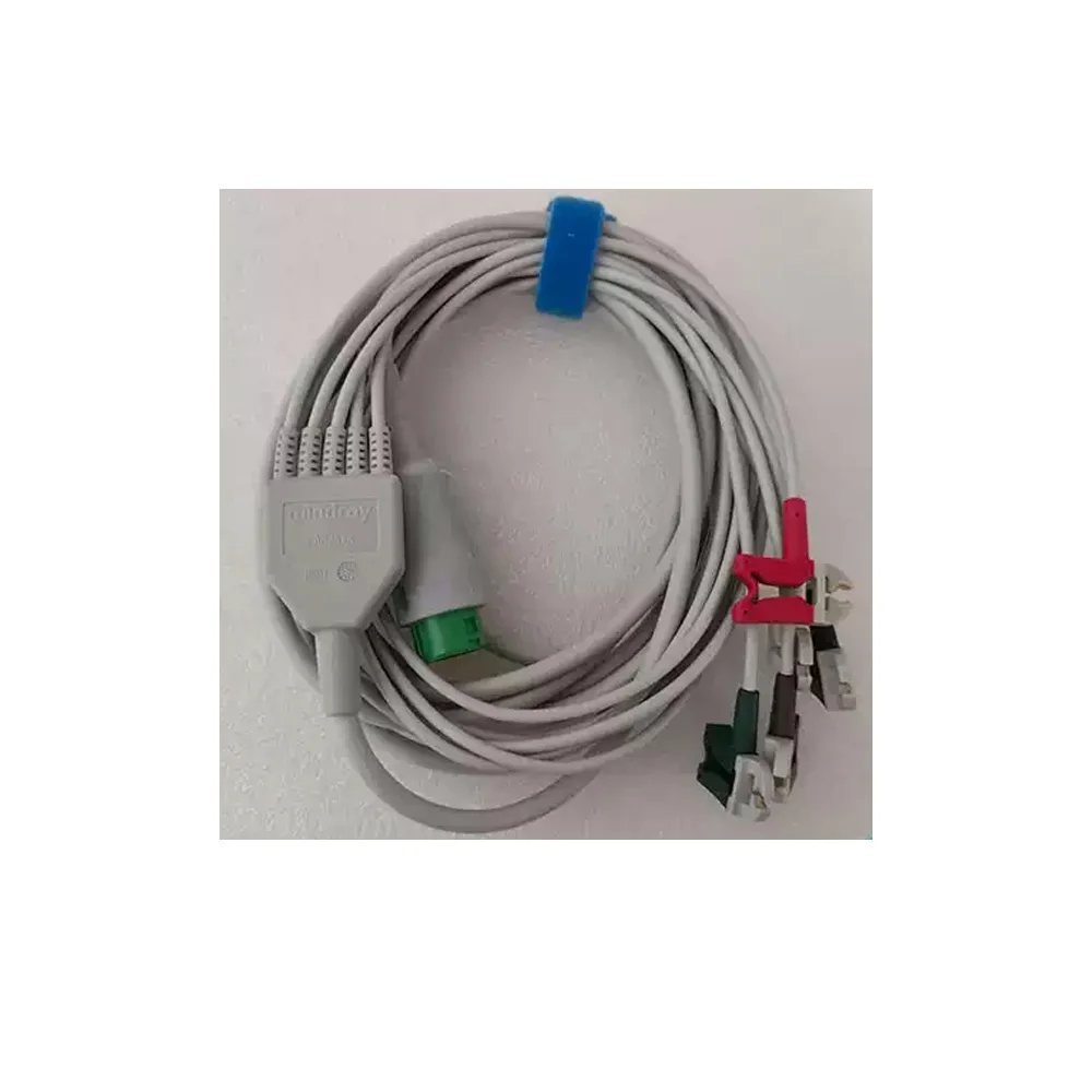 Mindray EA6251A 12-pin 5-lead Integrated ECG Cable AHA Clip Type 040-000960-00