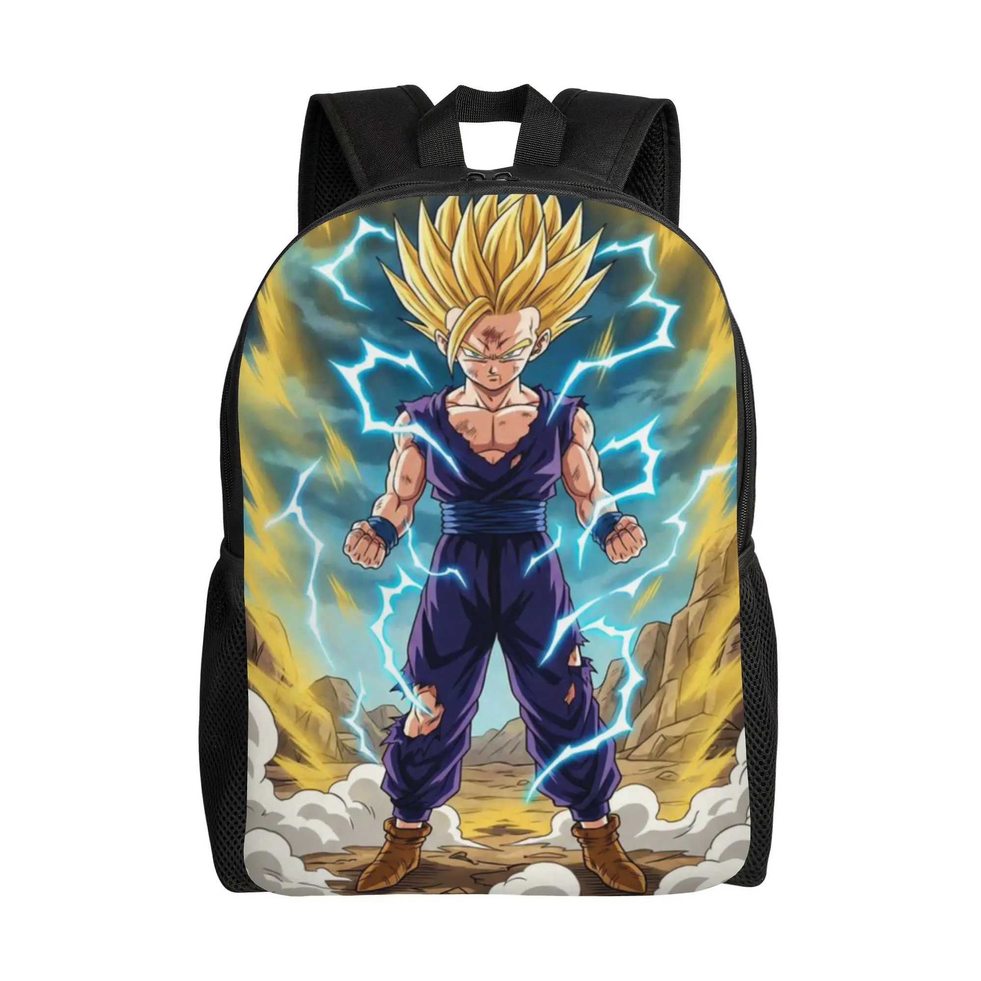 

Back to school season Cape Anime Fighter Rucksack Gohan Couple Snack Storage Backpack