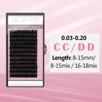Qeelasee CC / DD curl faux mink individual classic normal eyelashes maquiagem cilios soft mink lashes for eyelash extension