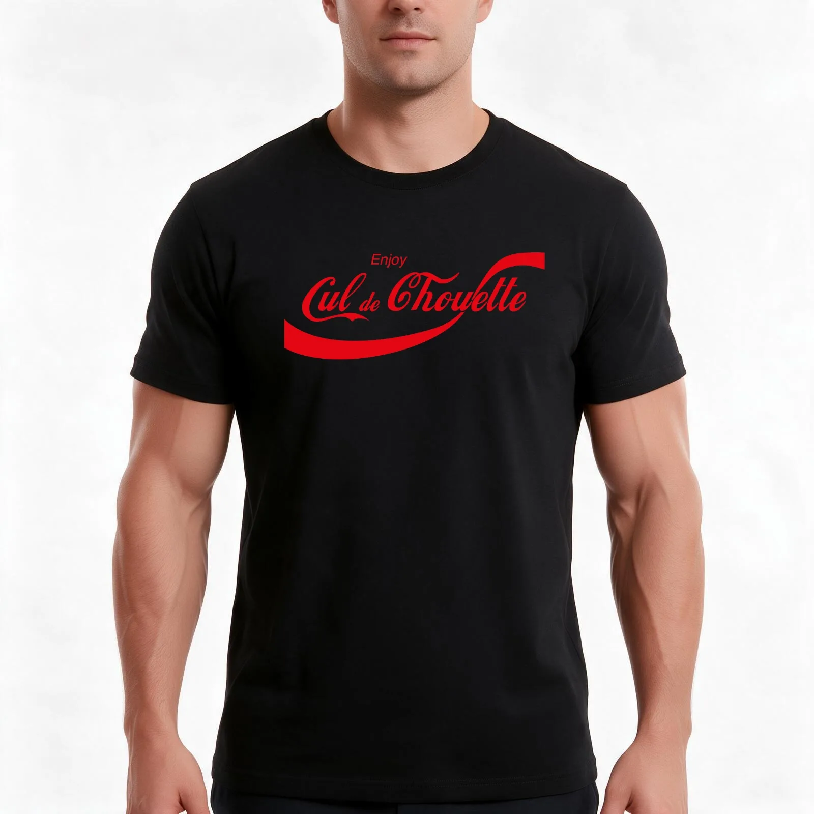 Kaamelott - Cul de Chouette (rouge) T-Shirt, Summer Casual Cotton Tee, Oversized Streetwear Tops, Vintage Graphic Print