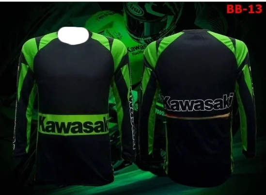 

Kawasaki Motorcycle Racing Team Men's T-shirt Long Sleeve Spring and Autumn Men's T-shirt 2025 New Sports Breathable Men's Top