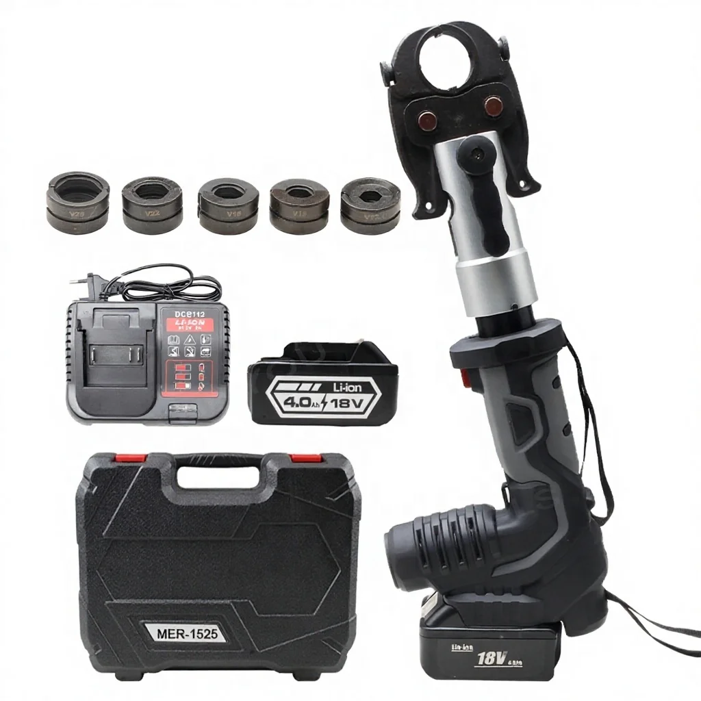 

MER-1525 Portable Electric Battery Hydraulic Copper Pope Press Tool