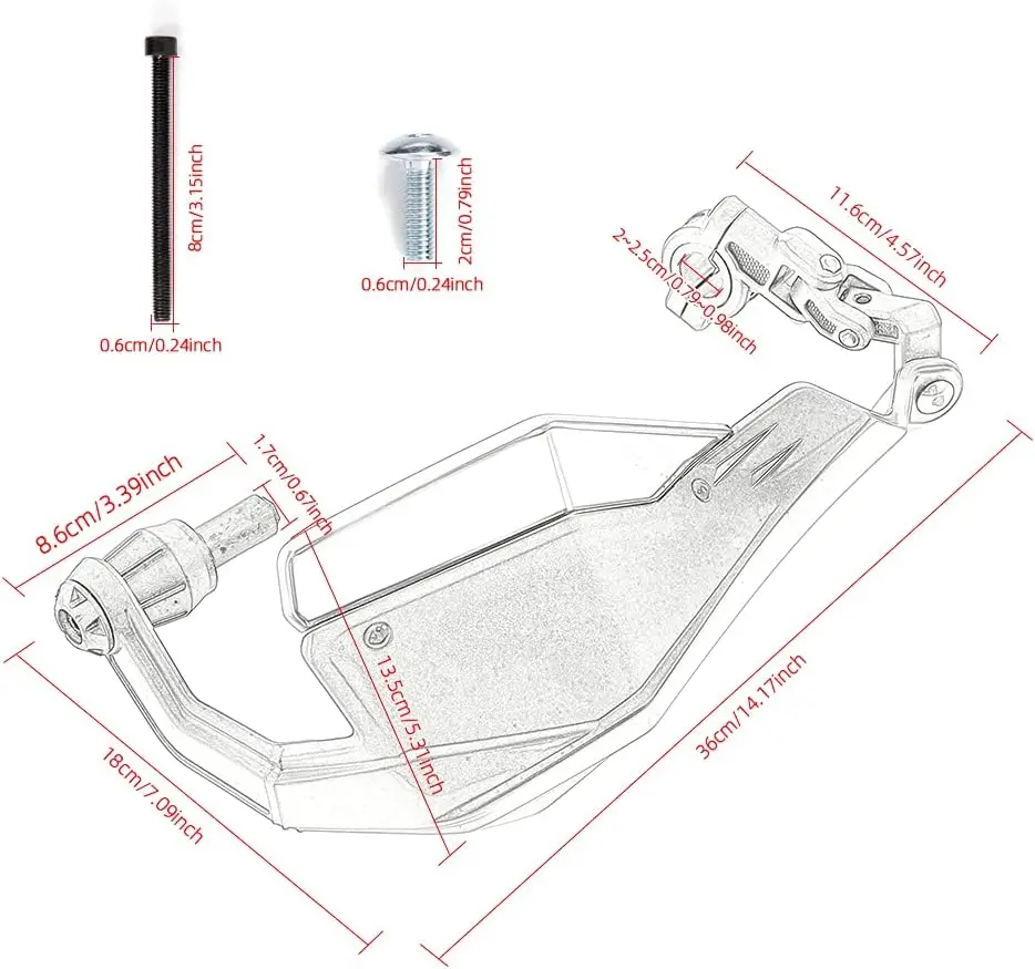 Universal Motorcycle Hand Guards, Motocross Dirt Bike Brush Protector Handguards, Handguard Set - view 4
