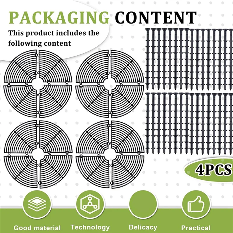 Durable 4 Pieces Flower Pot Grid, 30 Cm Flower Pot Grid, Flower Pot Cover Plant Protection, Plant Protection Net