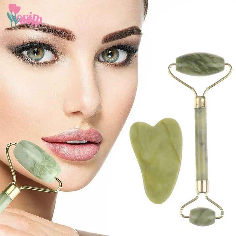 

1pc 7 Sizes Facial Massage Roller Plate Double/Single Heads Jade Stone Massager Eye Face Neck Thin Lift Relax Slimming Tools