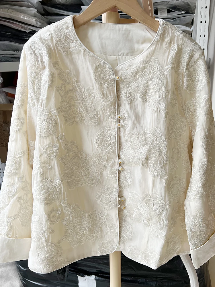 new-chinese-style-heavy-embroidery-round-neck-short-jacket-women's-spring-2026-long-sleeve-loose-luxury-top-female