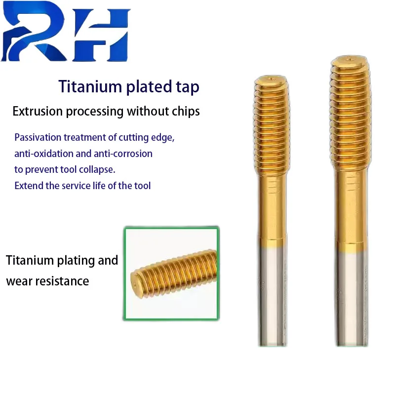 

010 Standard M35 Titanium-Plated Tap Cobalt-Containing Titanium-Plated Extrusion Tap M2 M2.5 M3 M4 M5 M6 M8 M10 M12