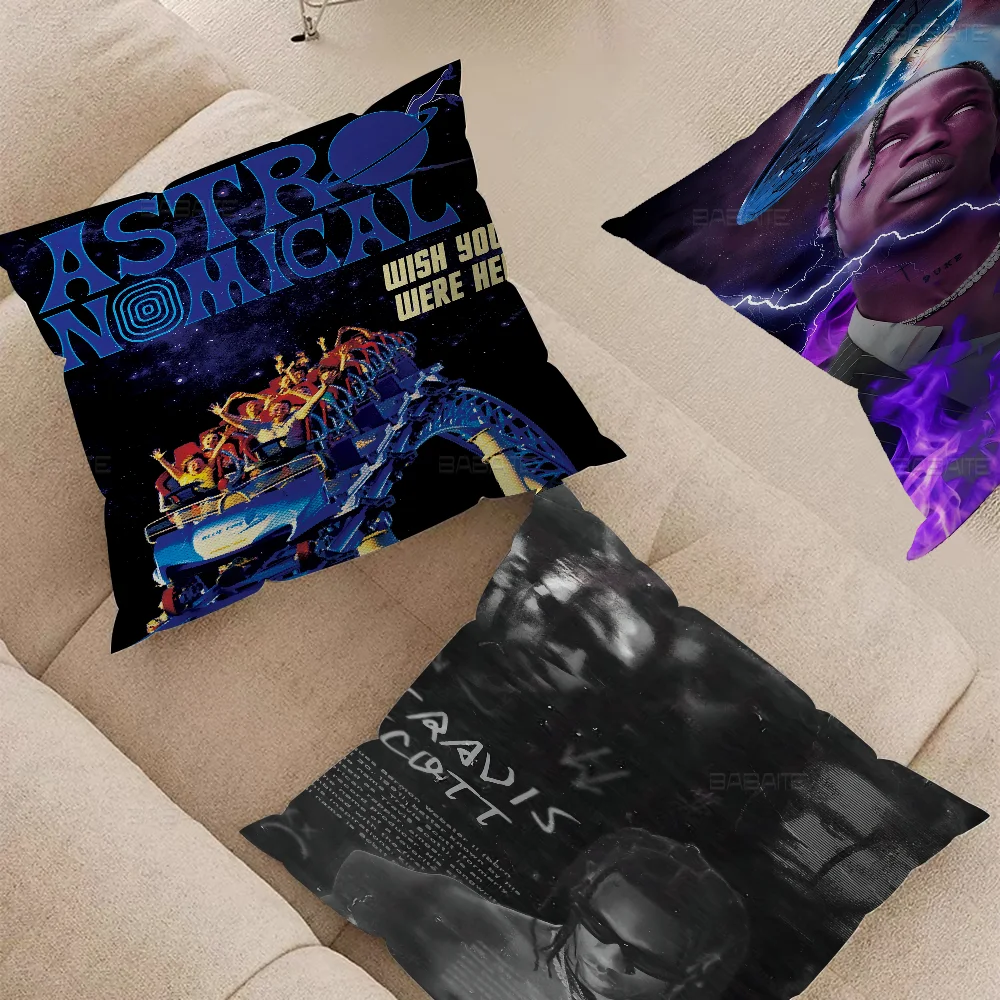 

Travis Scott Astroworld Personalized Picture Text Home Decorative Pillows Household Gifts 45x45cm