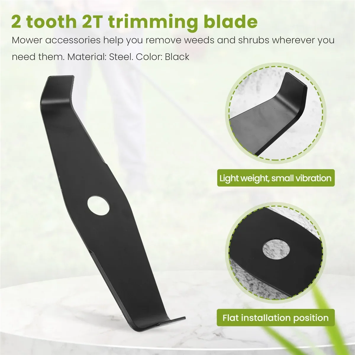 

Brush Cutter Grass Trimmer Head Knife Cutting Steel Blade 2 Tooth 2T Trimmer Blade 305 X 25.4 X 3Mm for Bush Brushcutter