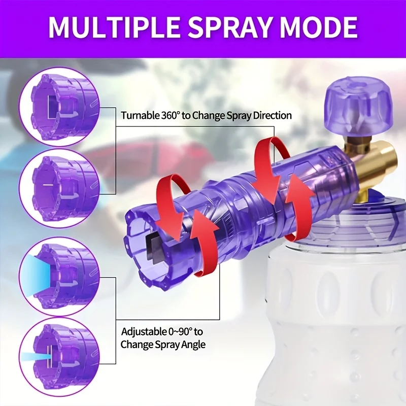 Pressure Washer Aluminum Foam Lance Foam Nozzle Car Wash Foam Maker for Karcher Elitech Bort AR Bosch Michelin Pressure Washer
