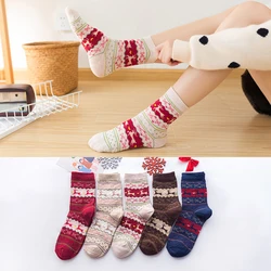 Women's Christmas Rabbit Wool Thick Boot Thermal Breathable Cozy Knee High Warm Socks